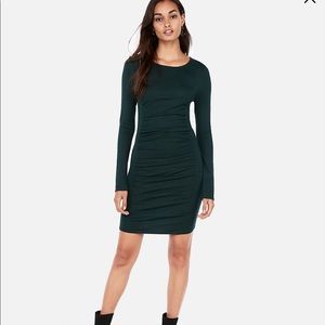 Express Ruched Long Sleeve Sweater Dress Like New